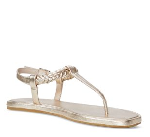 Paige - Drew In Leather Sandal Light Gold