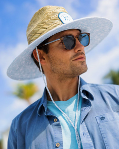 Southern Tide - M's Shell of a Good Time Straw Hat Dream Blue