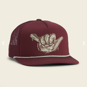 Howler -Structured Snapback hats - Fish Shaka : Burgundy