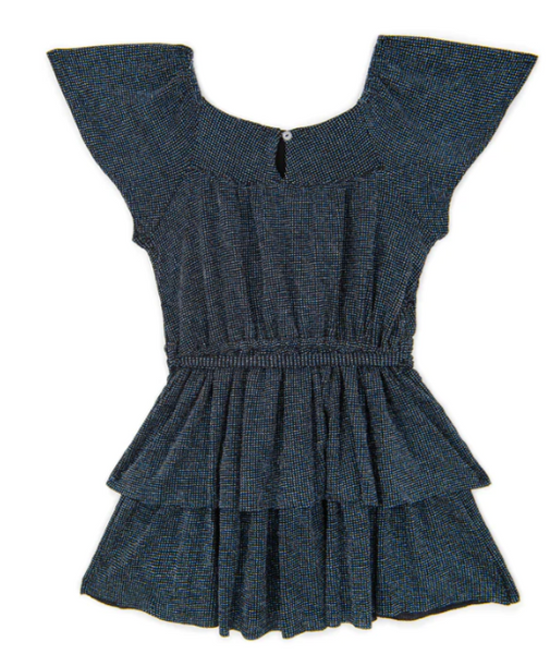 Tru Luv - Tween Dress Front Drop Waist W/ Ruffle Skirt Blue