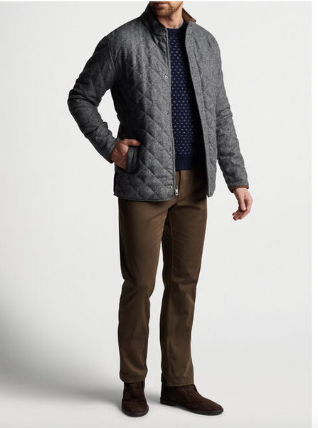 Peter Millar - M's Suffolk Quilted Wool Travel Coat Gale