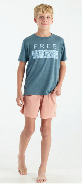 Free Fly - Boy's Breeze Short - Orange Dusk