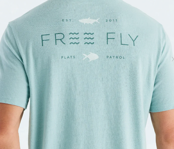 Free Fly - Tropic Hangout Tee - Heather Ocean Mist