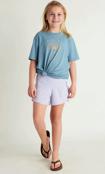 Free Fly - Girls bamboo-Lined Breeze Short - Lavender