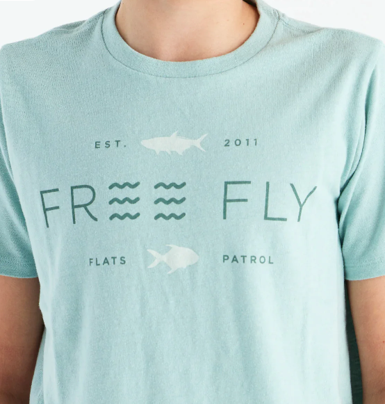 Free Fly - Youth Tropic Tee - Heather Ocean Mist