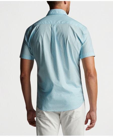 Peter Millar - M's Summer Slice Cotton Stretch Sportshirt Radiant Blue