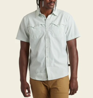 Howler Bros - Open Country Tech Shirt - Pecos Stripe - Dove