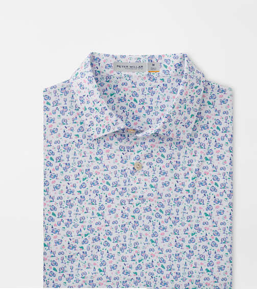 Peter Millar - M's Featherweight Sangria Season Polo White