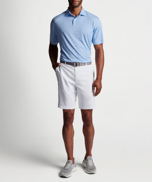 Peter Millar - M's Featherweight Stripe Polo Sean Self Iris Moon