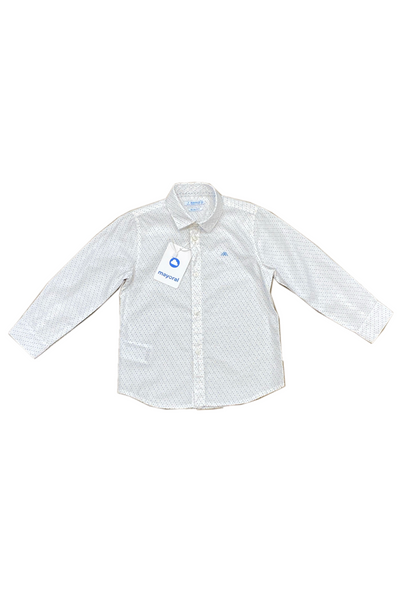 Mayoral - Boy's Slim Fit Multi Colored White L/S Shirt
