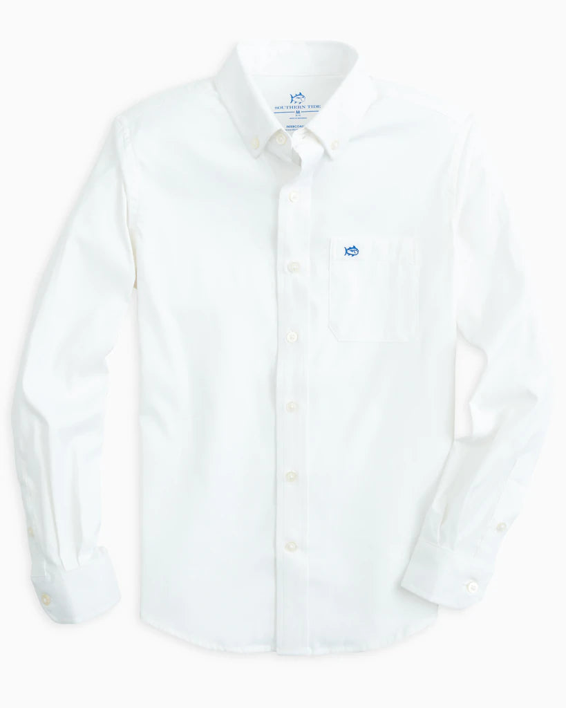 Southern Tide -Y Solid IC Sportshirt - White
