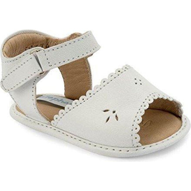 Elephantito - Baby Girl Sandal w/ Scallop White