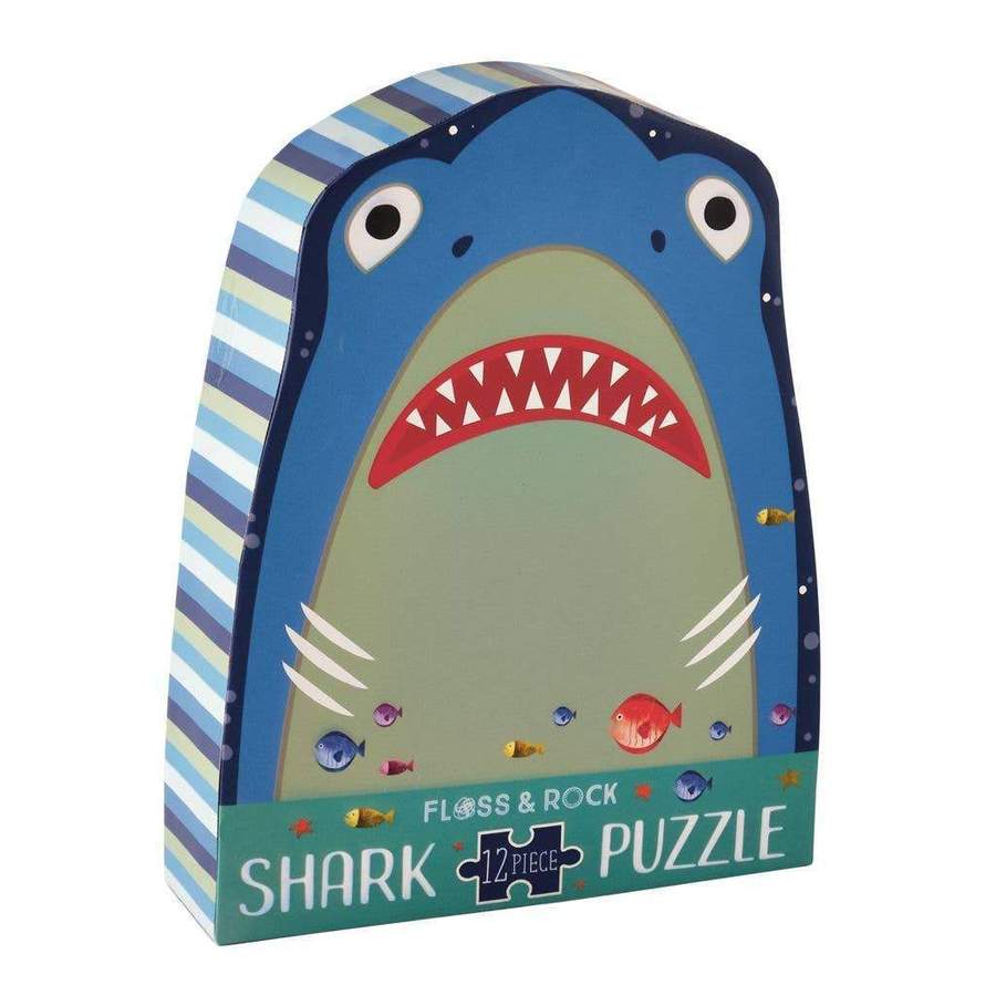 Floss & Rock - Shark 12 pc Shaped Jigsaw With Shaped Box