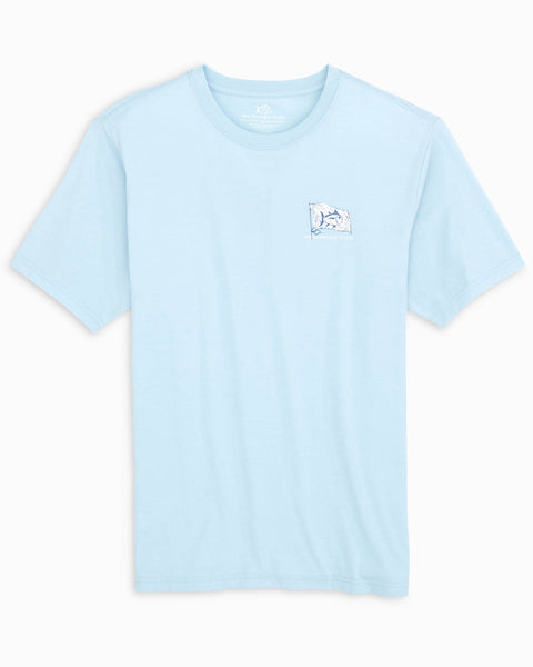 Southern Tide - M's S/s Dock By The Sea Tee Dream Blue