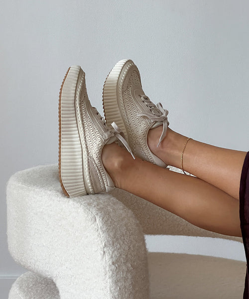 Dolce Vita - Dolen Knit Platform Sneakers Sandstone