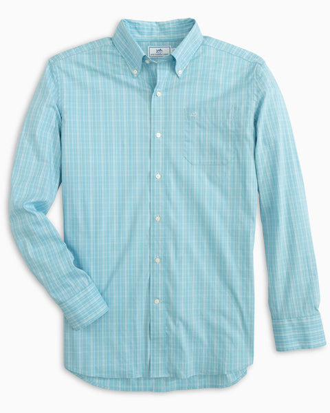 Southern Tide - M's L/S CP Ellis Sport Shirt Brisk Blue