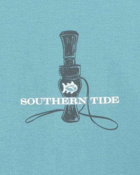 Southern Tide - M's L/S Fowl Call Mallard Tee Low Tide Blue