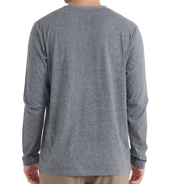 Free Fly - M's Bamboo Heritage Henley Heather Flint