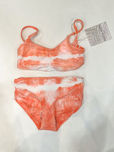 Bella Dahl - Ruched Bikini Peach Dream Stripe Dye