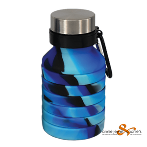 Iscream - Collapsible Water Bottle Blue and Black