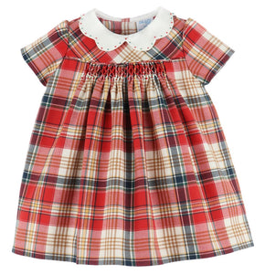 Luli & Me - Toddler Tartan Plaid Smocked Dress Red Annie Jewel and Charlies Luli & Me - Toddler Tartan Plaid Smocked Dress Red Annie Jewel and Charlies