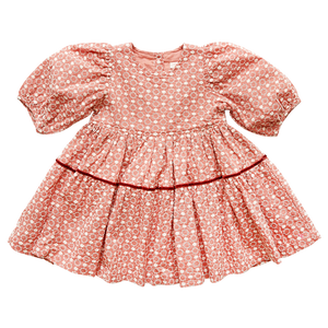 Pink Chicken - Girls Maribelle Dress Orange Daisy Eyelet