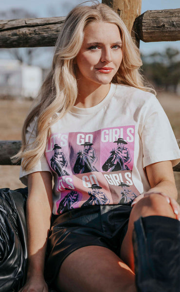 Charlie Southern - Let's Go Girls Pop Art S/S T-Shirt Cream