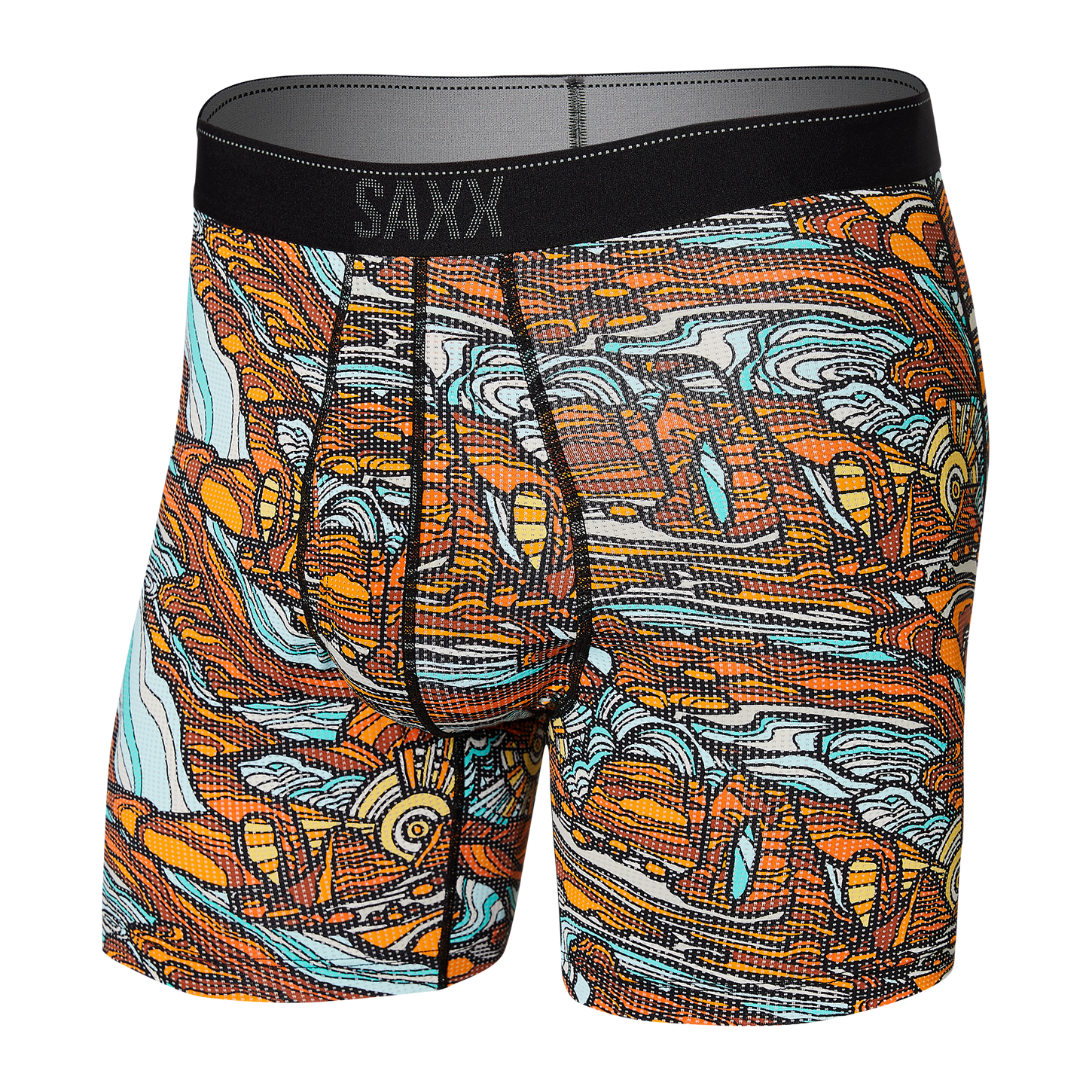 Saxx - Quest Boxer Brief Fly Carved Landscape Multi