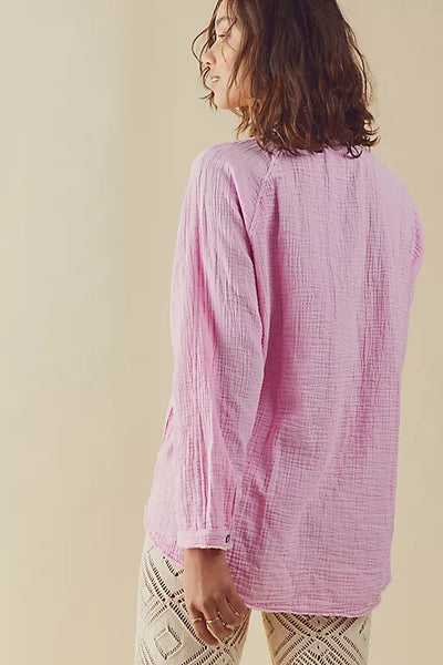 Free People - Summer Daydream Button Down Flamingo