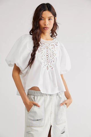 Free People - Bardot Top White