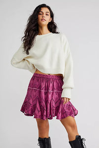 Free People - Serenity Mini Skort Dreamy Mulberry